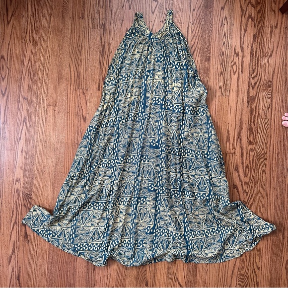 Noa Noa Dresses & Skirts - Noa Noa Hawaii “Ginger” Halter Maxi Dress M Tropical Print Luau Island Style